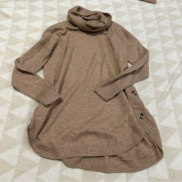 Madewell crest land side button tunic sweater - Picture 1 of 3